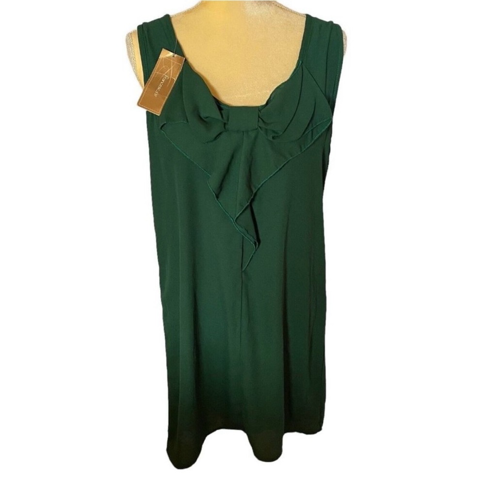 Francesca's Dark Green Bow Dress